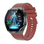 TK20 Smartwatch mit 1,39 Zoll Silikonarmband, unterstützt EKG, Fernüberwachung für Angehörige und Körpertemperaturmessung, Silikonarmband (Rot), Silikonarmband (Schwarz), Silikonarmband (Blau)