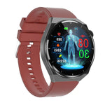 TK20 Smartwatch mit 1,39 Zoll Silikonarmband, unterstützt EKG, Fernüberwachung für Angehörige und Körpertemperaturmessung, Silikonarmband (Rot), Silikonarmband (Schwarz), Silikonarmband (Blau)