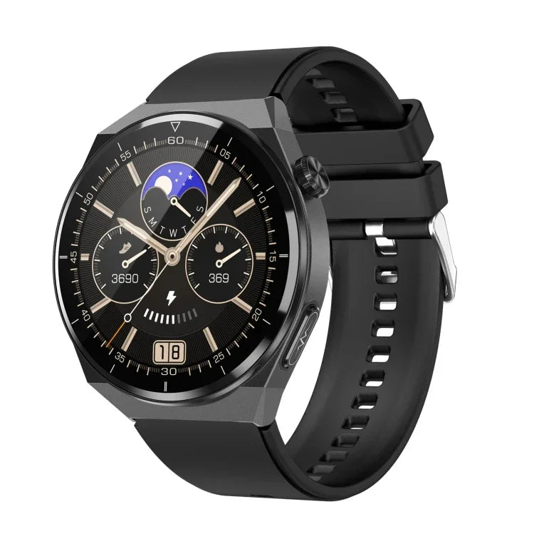 TK20 Smartwatch mit 1,39 Zoll Silikonarmband, unterstützt EKG, Fernüberwachung für Angehörige und Körpertemperaturmessung, Silikonarmband (Rot), Silikonarmband (Schwarz), Silikonarmband (Blau)
