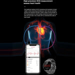 TK20 Smartwatch mit 1,39 Zoll Silikonarmband, unterstützt EKG, Fernüberwachung für Angehörige und Körpertemperaturmessung, Silikonarmband (Rot), Silikonarmband (Schwarz), Silikonarmband (Blau)