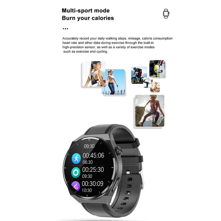 TK20 Smartwatch mit 1,39 Zoll Silikonarmband, unterstützt EKG, Fernüberwachung für Angehörige und Körpertemperaturmessung, Silikonarmband (Rot), Silikonarmband (Schwarz), Silikonarmband (Blau)