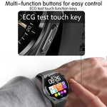 TK20 Smartwatch mit 1,39 Zoll Silikonarmband, unterstützt EKG, Fernüberwachung für Angehörige und Körpertemperaturmessung, Silikonarmband (Rot), Silikonarmband (Schwarz), Silikonarmband (Blau)