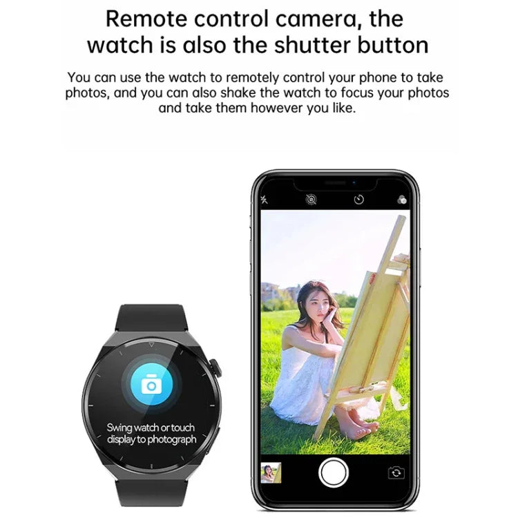 TK20 Smartwatch mit 1,39 Zoll Silikonarmband, unterstützt EKG, Fernüberwachung für Angehörige und Körpertemperaturmessung, Silikonarmband (Rot), Silikonarmband (Schwarz), Silikonarmband (Blau)