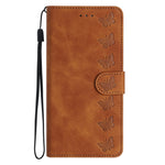 Sieben Schmetterlinge Geprägte Leder-Handyhülle, Für iPhone 14 Pro Max, Für iPhone 13 Pro Max, Für iPhone 13 Pro, Für iPhone 13, Für iPhone 13 mini, Für iPhone 12, Für iPhone 12 Pro Max, Für iPhone 12 Pro