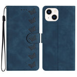 Sieben Schmetterlinge Geprägte Leder-Handyhülle, Für iPhone 14 Pro Max, Für iPhone 13 Pro Max, Für iPhone 13 Pro, Für iPhone 13, Für iPhone 13 mini, Für iPhone 12, Für iPhone 12 Pro Max, Für iPhone 12 Pro