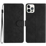 Sieben Schmetterlinge Geprägte Leder-Handyhülle, Für iPhone 14 Pro Max, Für iPhone 13 Pro Max, Für iPhone 13 Pro, Für iPhone 13, Für iPhone 13 mini, Für iPhone 12, Für iPhone 12 Pro Max, Für iPhone 12 Pro