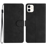 Sieben Schmetterlinge Geprägte Leder-Handyhülle, Für iPhone 14 Pro Max, Für iPhone 13 Pro Max, Für iPhone 13 Pro, Für iPhone 13, Für iPhone 13 mini, Für iPhone 12, Für iPhone 12 Pro Max, Für iPhone 12 Pro