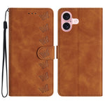 Handyhülle aus geprägtem Leder mit sieben Schmetterlingen, für iPhone 16e / 17e, für iPhone 17 Pro Max, für iPhone 17 Pro, für iPhone 17, für iPhone Air, für iPhone 16 Pro Max, für iPhone 16 Pro, für iPhone 16 Plus