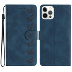 Handyhülle aus geprägtem Leder mit sieben Schmetterlingen, für iPhone 16e / 17e, für iPhone 17 Pro Max, für iPhone 17 Pro, für iPhone 17, für iPhone Air, für iPhone 16 Pro Max, für iPhone 16 Pro, für iPhone 16 Plus