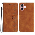 Handyhülle aus geprägtem Leder mit sieben Schmetterlingen, für iPhone 16e / 17e, für iPhone 17 Pro Max, für iPhone 17 Pro, für iPhone 17, für iPhone Air, für iPhone 16 Pro Max, für iPhone 16 Pro, für iPhone 16 Plus