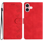 Handyhülle aus geprägtem Leder mit sieben Schmetterlingen, für iPhone 16e / 17e, für iPhone 17 Pro Max, für iPhone 17 Pro, für iPhone 17, für iPhone Air, für iPhone 16 Pro Max, für iPhone 16 Pro, für iPhone 16 Plus