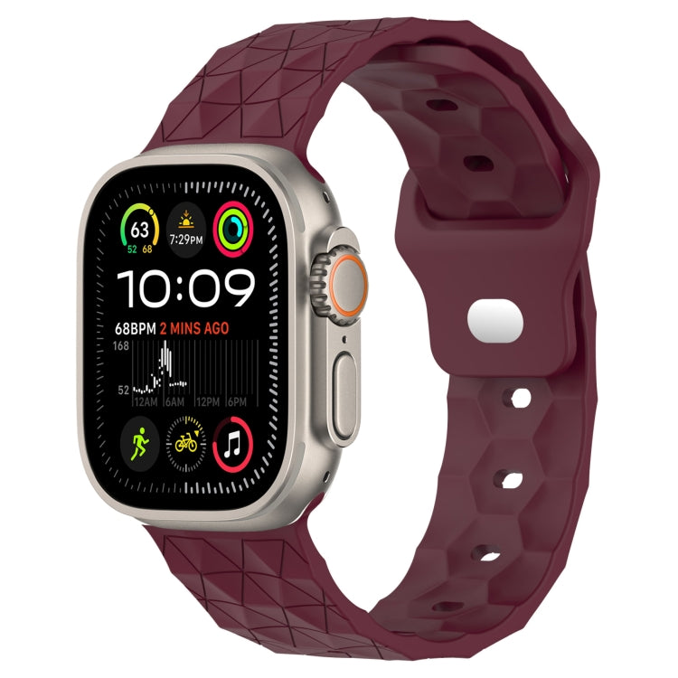 Silikon-Armband mit Fußballtextur, für Apple Watch Ultra 2 49mm, für Apple Watch 9 45mm, für Apple Watch 9 41mm, für Apple Watch Ultra 49mm
