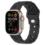 Silikon-Armband mit Fußballtextur, für Apple Watch Ultra 2 49mm, für Apple Watch 9 45mm, für Apple Watch 9 41mm, für Apple Watch Ultra 49mm