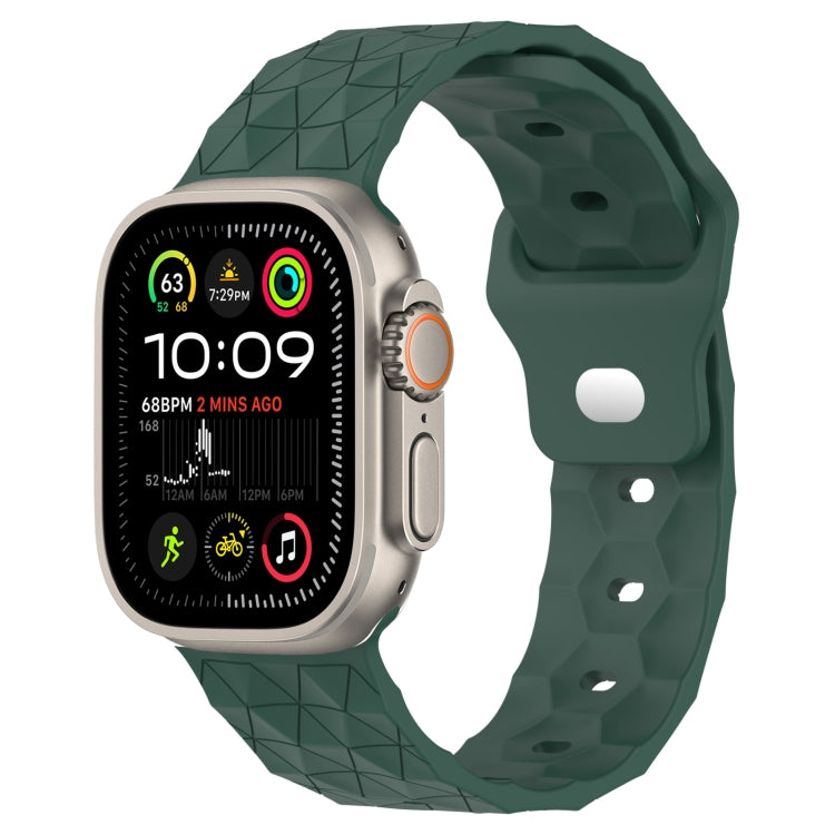 Silikon-Armband mit Fußballtextur, für Apple Watch Ultra 2 49mm, für Apple Watch 9 45mm, für Apple Watch 9 41mm, für Apple Watch Ultra 49mm
