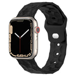 Fußball-Silikon-Uhrenarmband, für Apple Watch 4 44mm, für Apple Watch 4 40mm, für Apple Watch 3 38mm, für Apple Watch 3 42mm