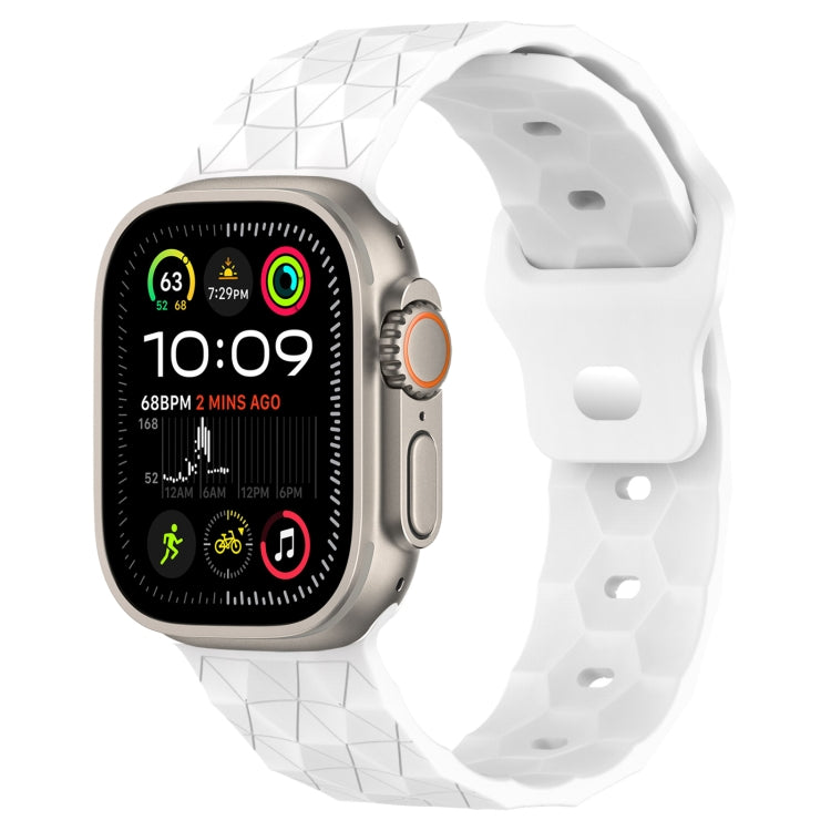 Silikon-Armband mit Fußballtextur, für Apple Watch Ultra 2 49mm, für Apple Watch 9 45mm, für Apple Watch 9 41mm, für Apple Watch Ultra 49mm