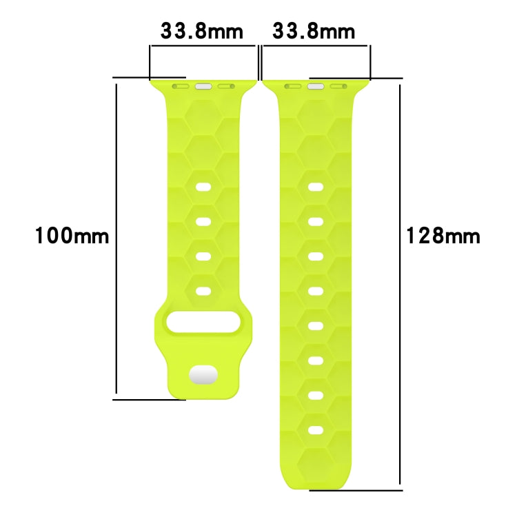Silikon-Armband mit Fußballtextur, für Apple Watch Ultra 2 49mm, für Apple Watch 9 45mm, für Apple Watch 9 41mm, für Apple Watch Ultra 49mm