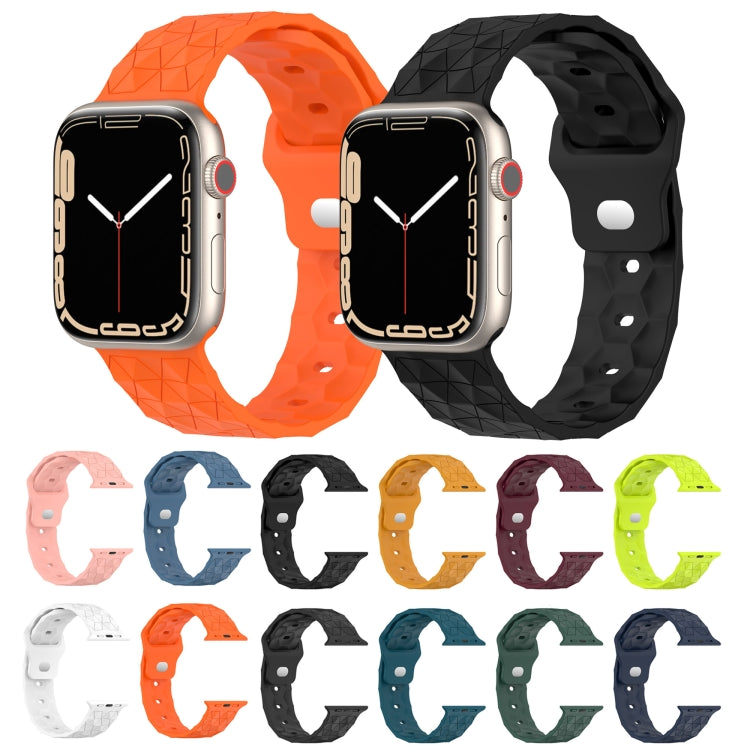 Silikon-Armband mit Fußballtextur, für Apple Watch Ultra 2 49mm, für Apple Watch 9 45mm, für Apple Watch 9 41mm, für Apple Watch Ultra 49mm