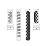 Universelles zweifarbiges Silikon-Ersatzarmband für Sportuhren, passend für Samsung Galaxy Watch 46 mm / Gear S3, Huawei Watch GT2 / Honor Magic Watch 2 46 mm