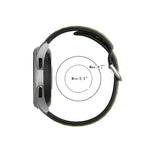 Universelles zweifarbiges Silikon-Ersatzarmband für Sportuhren, passend für Samsung Galaxy Watch 46 mm / Gear S3, Huawei Watch GT2 / Honor Magic Watch 2 46 mm