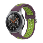 Universelles zweifarbiges Silikon-Ersatzarmband für Sportuhren, passend für Samsung Galaxy Watch 46 mm / Gear S3, Huawei Watch GT2 / Honor Magic Watch 2 46 mm