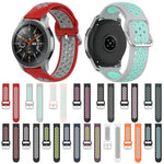 Universelles zweifarbiges Silikon-Ersatzarmband für Sportuhren, passend für Samsung Galaxy Watch 46 mm / Gear S3, Huawei Watch GT2 / Honor Magic Watch 2 46 mm
