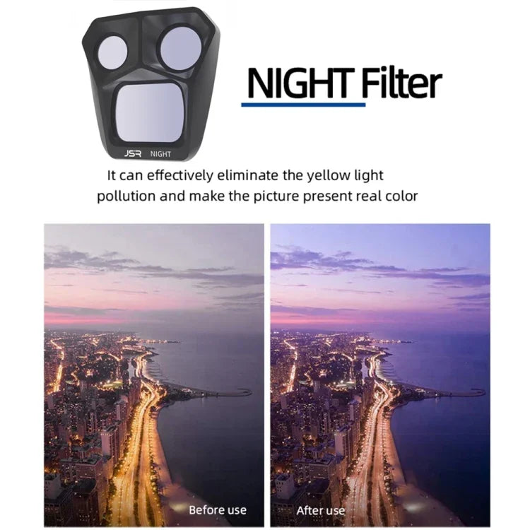 JSR GB 8-in-1 CPL ND8 ND16 ND32 ND64 STAR ND1000 Nachtfilter, 8-in-1 für DJI Mavic 3 Pro