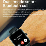 T20 Smartwatch mit 1,96 Zoll (5 cm) Durchmesser, IP67 wasserdicht, Silikonarmband, unterstützt Dual-Mode-Bluetooth-Anrufe und Herzfrequenzmessung