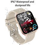 T20 Smartwatch mit 1,96 Zoll (5 cm) Durchmesser, IP67 wasserdicht, Silikonarmband, unterstützt Dual-Mode-Bluetooth-Anrufe und Herzfrequenzmessung