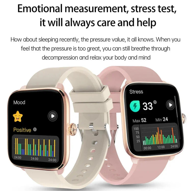 T20 Smartwatch mit 1,96 Zoll (5 cm) Durchmesser, IP67 wasserdicht, Silikonarmband, unterstützt Dual-Mode-Bluetooth-Anrufe und Herzfrequenzmessung