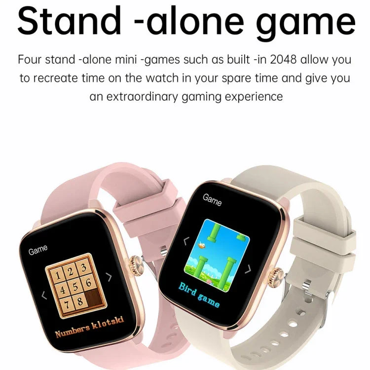 T20 Smartwatch mit 1,96 Zoll (5 cm) Durchmesser, IP67 wasserdicht, Silikonarmband, unterstützt Dual-Mode-Bluetooth-Anrufe und Herzfrequenzmessung