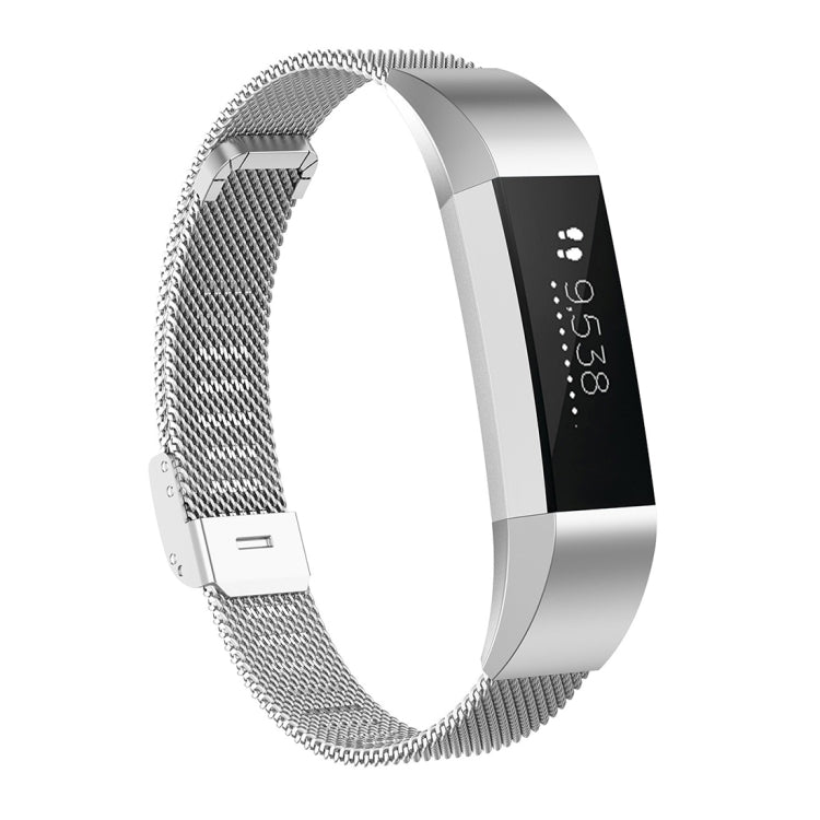 For Fitbit Alta / Alta HR / ACE Watch Button Mesh Metal Replacement Strap Watchband, S, L