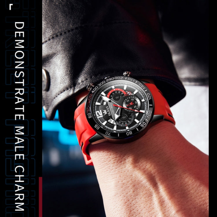 OLEVS 9936 Herren Multifunktionale Sport Wasserdichte Quarzuhr