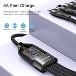 YESIDO CA111 1,2m 4A USB zu Dual Type-C + Dual 8 Pin Ladekabel, CA111