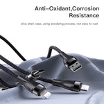 YESIDO CA111 1,2m 4A USB zu Dual Type-C + Dual 8 Pin Ladekabel, CA111