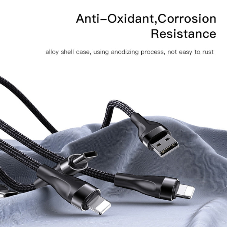 YESIDO CA111 1,2m 4A USB zu Dual Type-C + Dual 8 Pin Ladekabel, CA111