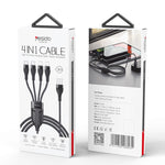 YESIDO CA111 1,2m 4A USB zu Dual Type-C + Dual 8 Pin Ladekabel, CA111