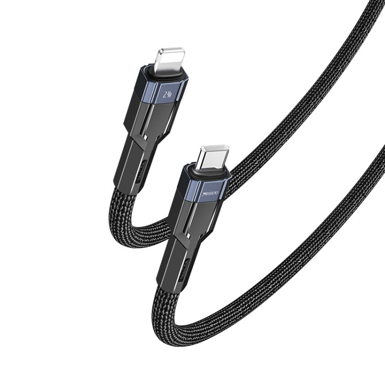 YESIDO CA107 1,2m 2.4A USB-C / Type-C auf 8 Pin OD0.6 Ladedatenkabel, CA107