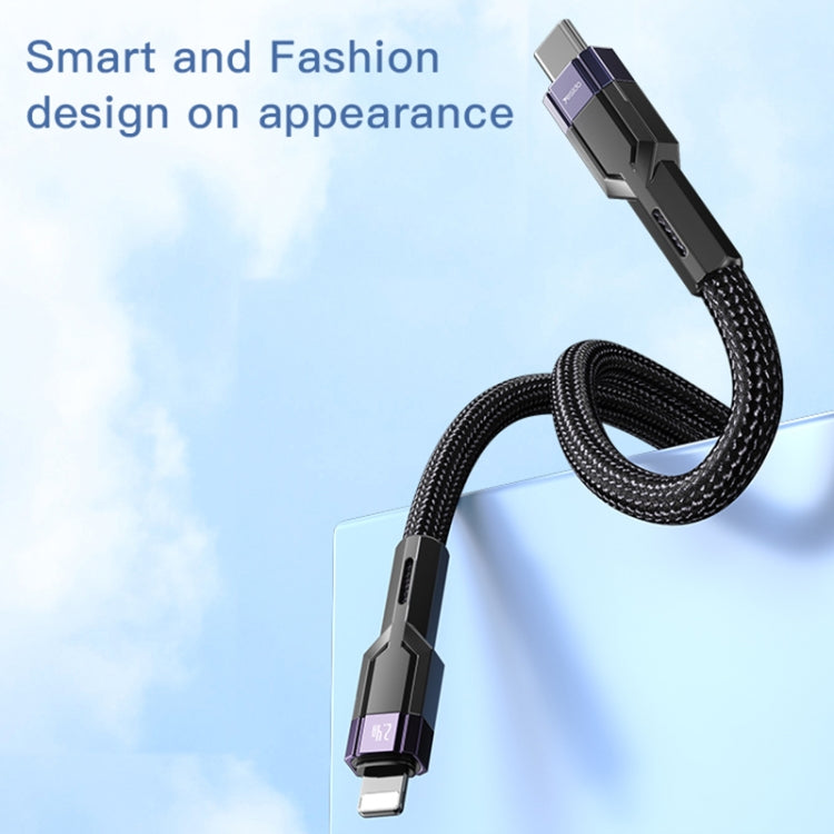 YESIDO CA107 1,2m 2.4A USB-C / Type-C auf 8 Pin OD0.6 Ladedatenkabel, CA107