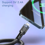 YESIDO CA107 1,2m 2.4A USB-C / Type-C auf 8 Pin OD0.6 Ladedatenkabel, CA107