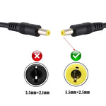 DC Stromstecker 5,5 x 2,5mm Stecker-zu-Stecker Adapter Verbindungskabel, 50cm, 1m, 1,5m