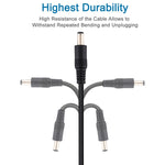 5,5 x 2,1mm Buchse-zu-Stecker DC Stromverlängerungskabel, 1m, 1,5m, 3m, 5m, 10m