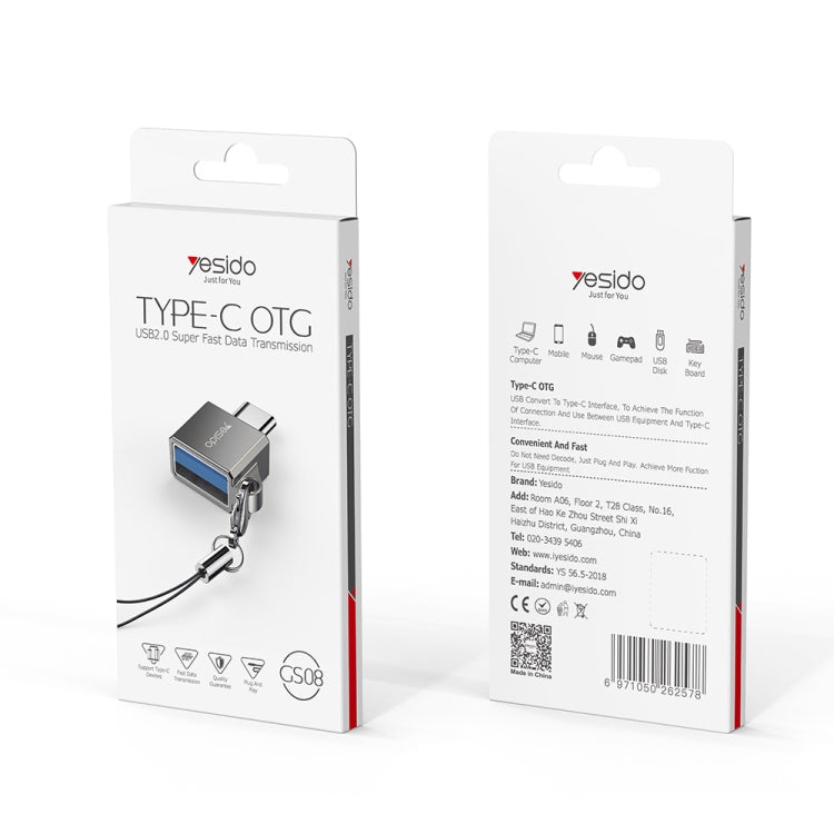 Yesido GS08 Typ-C-auf-USB 3.0 OTG Mini-Adapter mit Schlüsselanhänger
