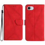 Handyhülle aus geprägtem Leder mit Ziernähten, für iPhone 17e / 16e, für iPhone 17 Pro Max, für iPhone 17 Pro, für iPhone 17, für iPhone Air, für iPhone 16 Pro Max, für iPhone 16 Pro, für iPhone 16 Plus