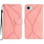 Handyhülle aus geprägtem Leder mit Ziernähten, für iPhone 17e / 16e, für iPhone 17 Pro Max, für iPhone 17 Pro, für iPhone 17, für iPhone Air, für iPhone 16 Pro Max, für iPhone 16 Pro, für iPhone 16 Plus