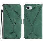 Handyhülle aus geprägtem Leder mit Ziernähten, für iPhone 17e / 16e, für iPhone 17 Pro Max, für iPhone 17 Pro, für iPhone 17, für iPhone Air, für iPhone 16 Pro Max, für iPhone 16 Pro, für iPhone 16 Plus
