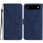 Handyhülle aus geprägtem Leder mit Ziernähten, für iPhone 17e / 16e, für iPhone 17 Pro Max, für iPhone 17 Pro, für iPhone 17, für iPhone Air, für iPhone 16 Pro Max, für iPhone 16 Pro, für iPhone 16 Plus