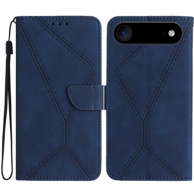 Handyhülle aus geprägtem Leder mit Ziernähten, für iPhone 17e / 16e, für iPhone 17 Pro Max, für iPhone 17 Pro, für iPhone 17, für iPhone Air, für iPhone 16 Pro Max, für iPhone 16 Pro, für iPhone 16 Plus