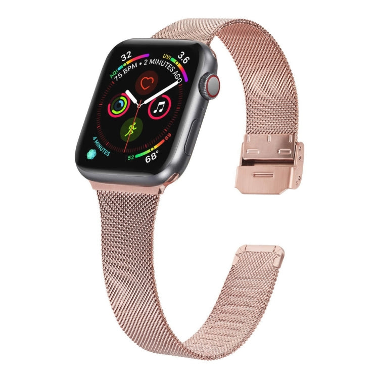 Milanese-Edelstahlarmband, Für Apple Watch Series 8&7 41mm / SE 2&6&SE&5&4 40mm / 3&2&1 38mm, Für Apple Watch Ultra 49mm / Series 8&7 45mm / SE 2&6&SE&5&4 44mm / 3&2&1 42mm, Für Apple Watch Series 7 45mm / 6 & SE & 5 & 4 44mm / 3 & 2 & 1 42mm