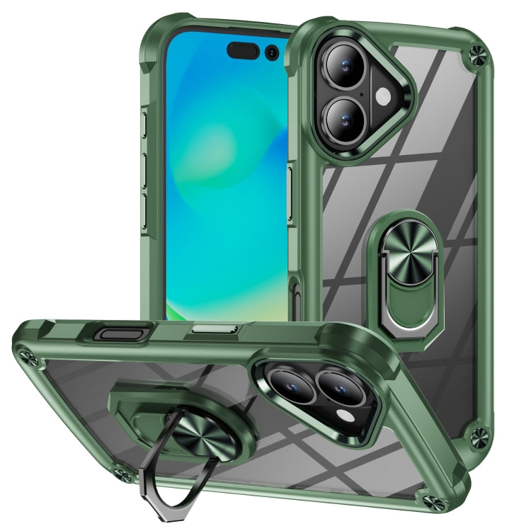 TPU + PC Objektivschutz Handyhülle mit Ringhalter, Für iPhone 17e / 16e, Für iPhone 17 Pro Max, Für iPhone 17, Für iPhone Air, Für iPhone 16 Pro Max, Für iPhone 16 Pro, Für iPhone 16 Plus, Für iPhone 16